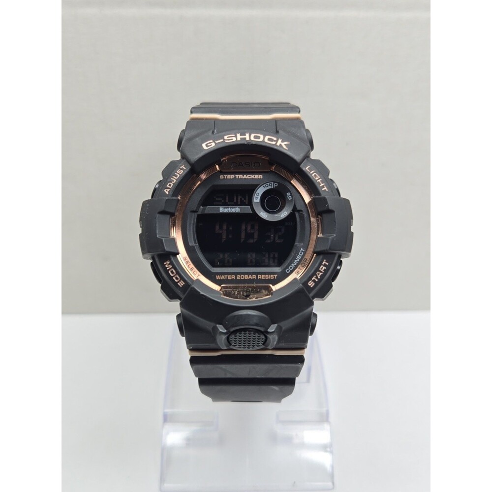 Casio G Shock G Squad Bluetooth Step Tracker Black Rose Gold Digital Watch